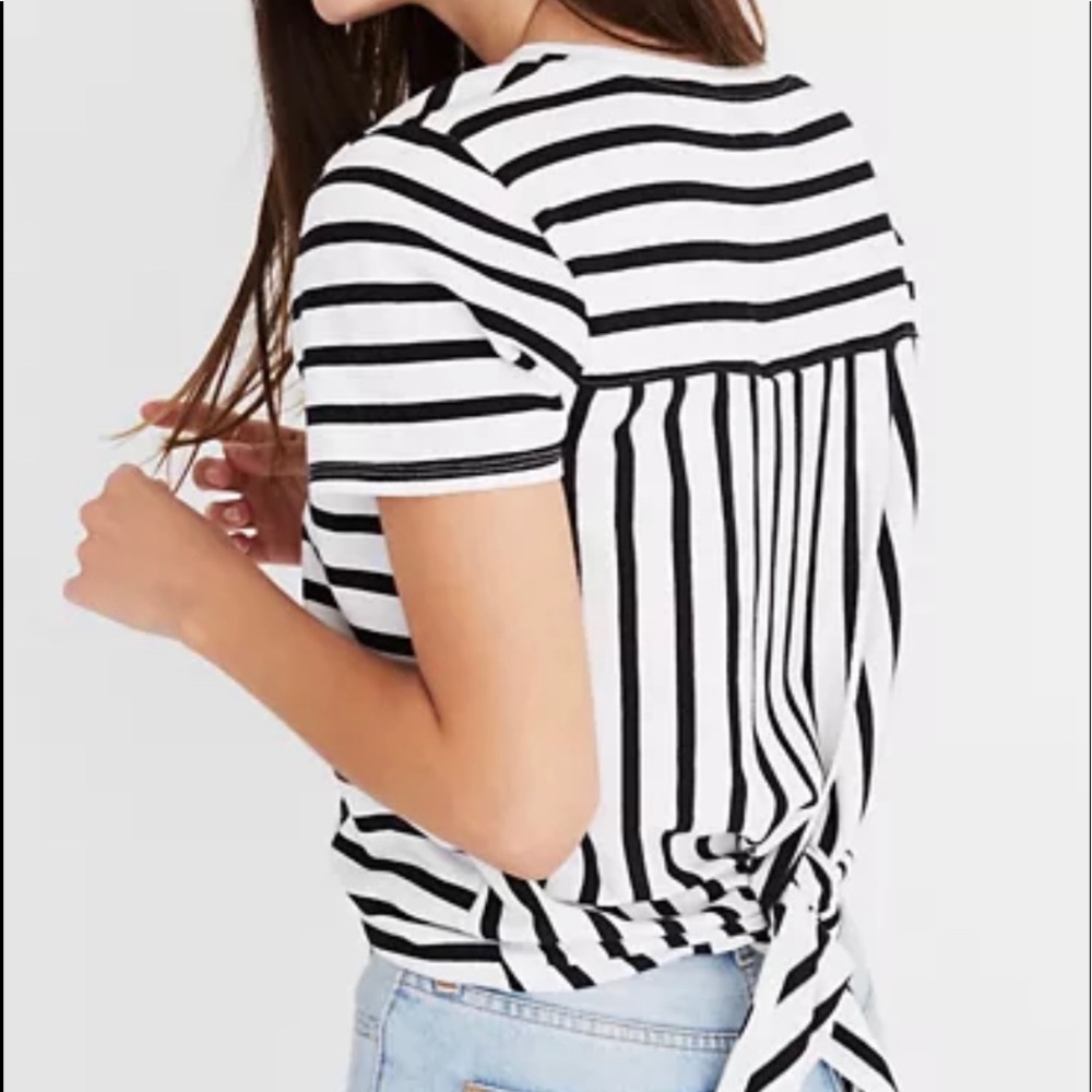 Madewell Striped Tie-Back Tee